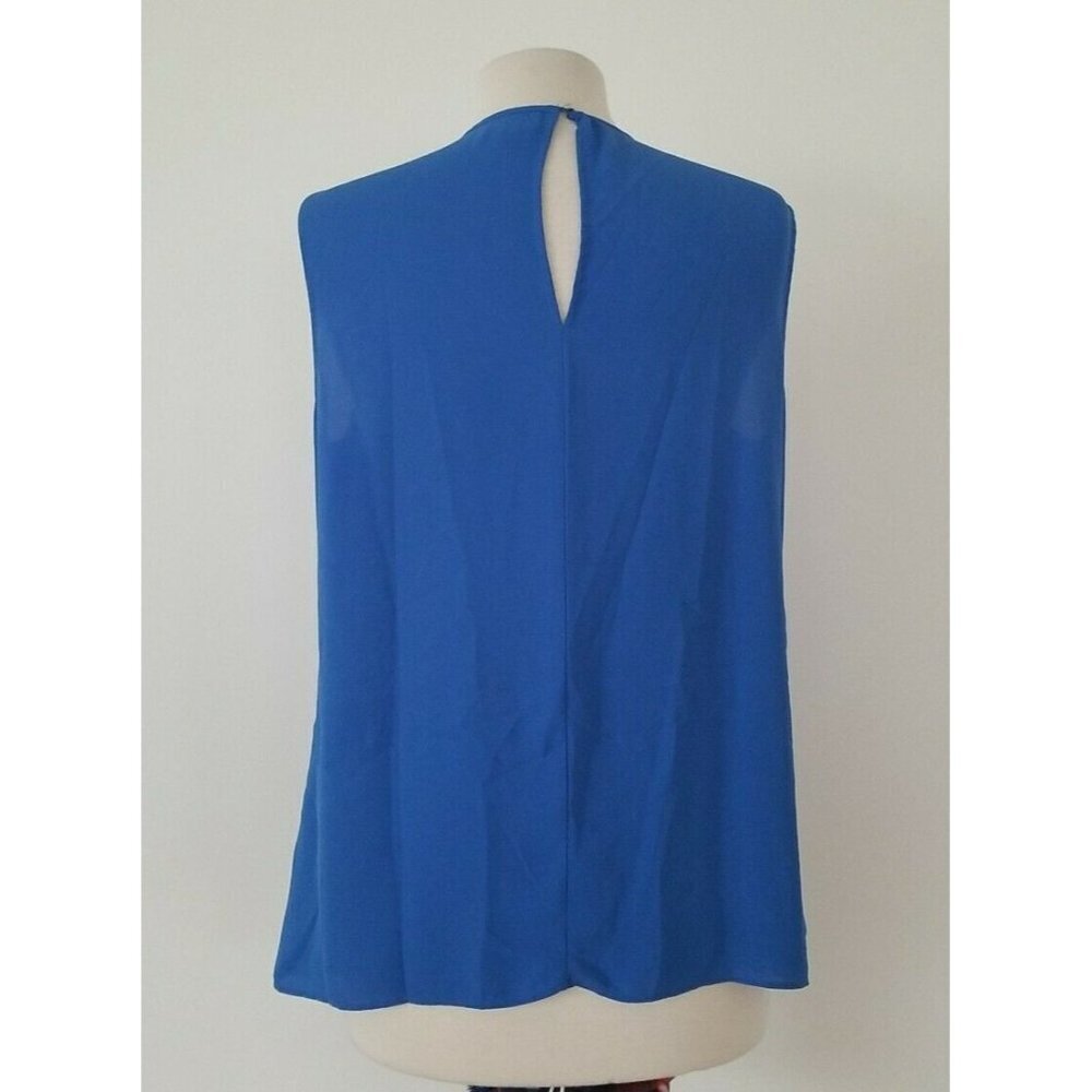 3/$15 SALE - Mossimo Women's Sleeveless Blue Tunic Blouse Sz L - Picture 3 of 5